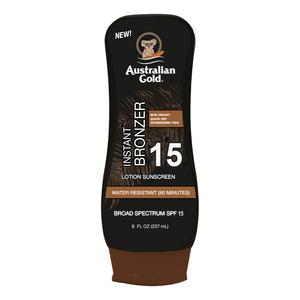 Australian Gold Lotion Sunscreen with bronzer SPF15 - 237 ml.