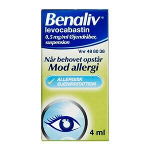 Benaliv Øjendråber 0,5 mg/ml - 4ml