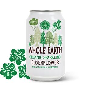 Whole Earth Elderflower Soda i dåse Ø - 330 ml.