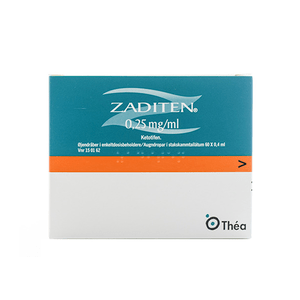 Zaditen øjendråber 0,25 mg/ml enkeltdosisbeholder - 60 x 0,4 ml