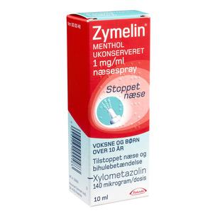 Zymelin menthol ukonserveret næsespray 1 mg/ml