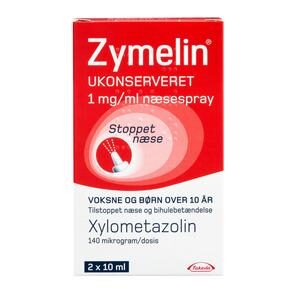 Zymelin ukonserveret næsespray 1 mg/ml - 2 x 10 ml.