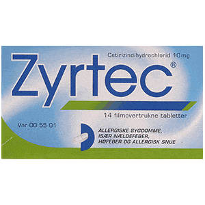 Zyrtec 10 mg - 14 tabletter